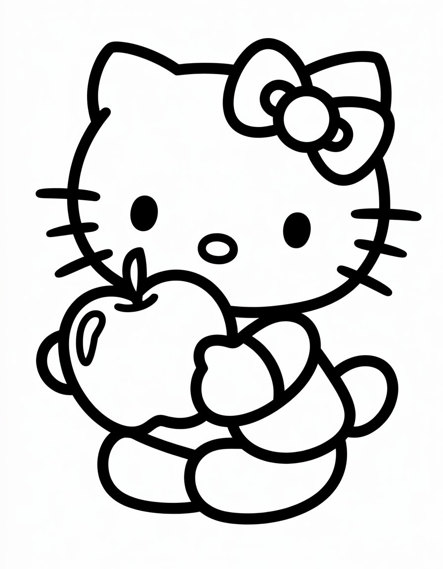 Hello Kitty with Apple
